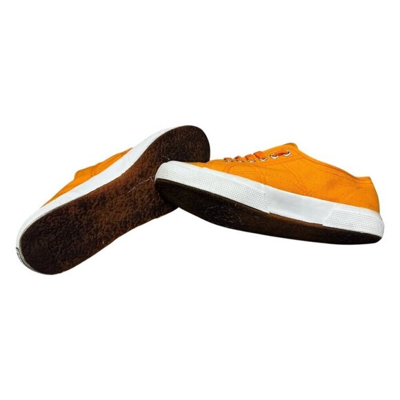 SUPERGA COTU Classic Designer Casual Summer Orange Sneakers Shoes Womens 9.5 - Picture 8 of 8